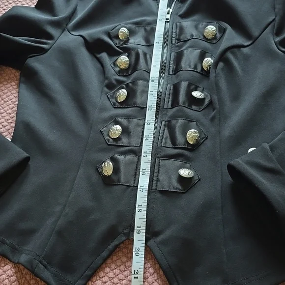 Women Victorian Gothic Steampunk Ringmaster Jacket Military Blazer Circus - Picture 7 of 13
